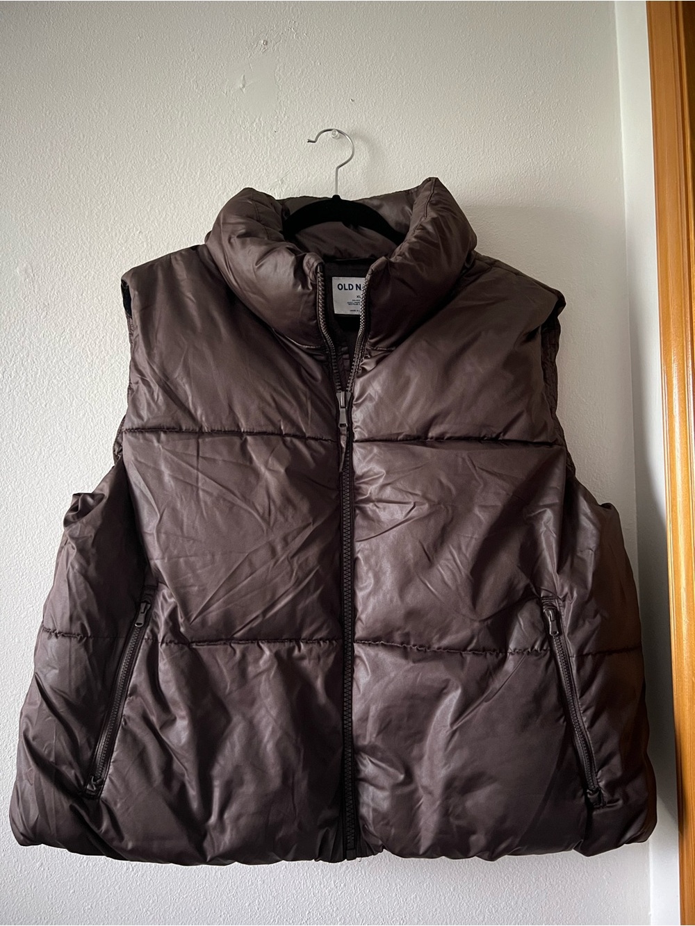 Old Navy Chocolate Brown Puffer Vest